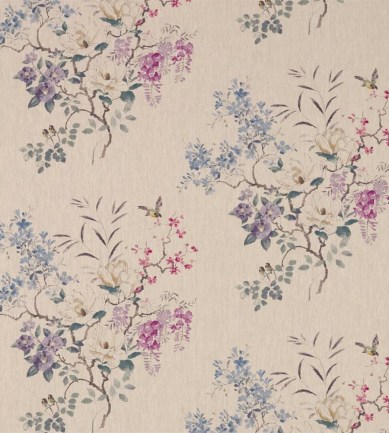 Sanderson Magnolia & Blossom Amethyst/Silver textil - Paisley Home