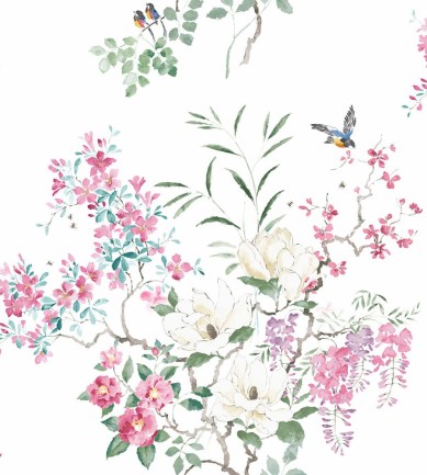 Sanderson Magnolia and Blossom Panel A Multi tapéta - Paisley Home