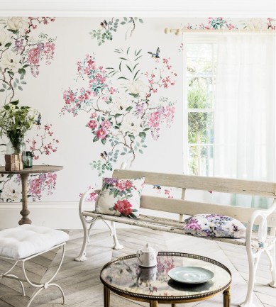 Sanderson Magnolia and Blossom Panel B Multi tapéta - Paisley Home