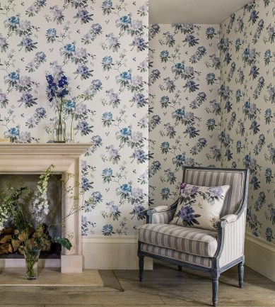 Sanderson Rhodera Aqua tapéta - Paisley Home