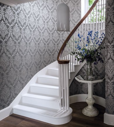Sanderson Riverside Damask Steel/Silver tapéta - Paisley Home