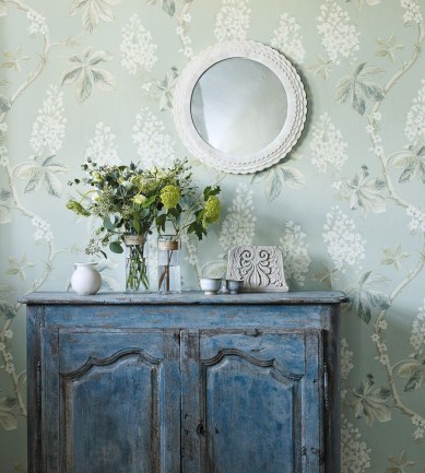 Sanderson Chestnut Tree Grey Blue/Sage tapéta - Paisley Home