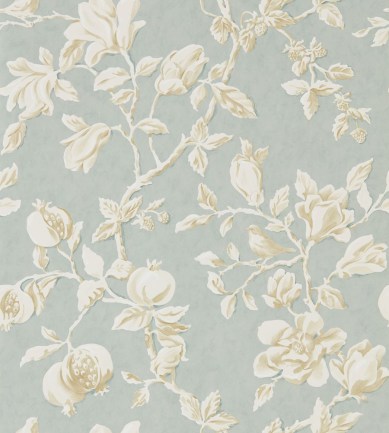 Sanderson Magnolia and Pomegranate Grey Blue/Parchment tapéta - Paisley Home