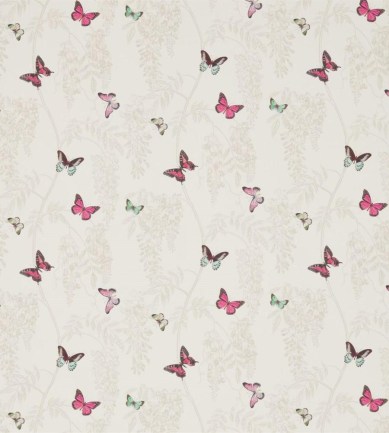 Sanderson Wisteria & Butterfly Fuchsia/Parchment textil - Paisley Home