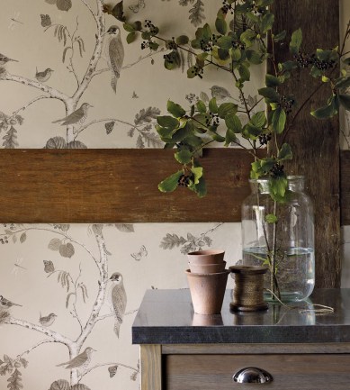 Sanderson Woodland Chorus Indigo/Ecru tapéta - Paisley Home