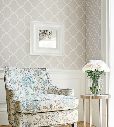 Thibaut Carolyn Trellis Metallic Gold tapéta - Paisley Home
