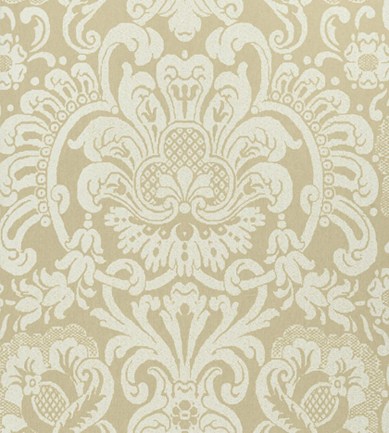 Thibaut Dorian Damask Beige tapéta - Paisley Home