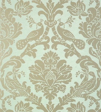Thibaut Passaro Damask Metallic Pewter/Seafoam tapéta - Paisley Home