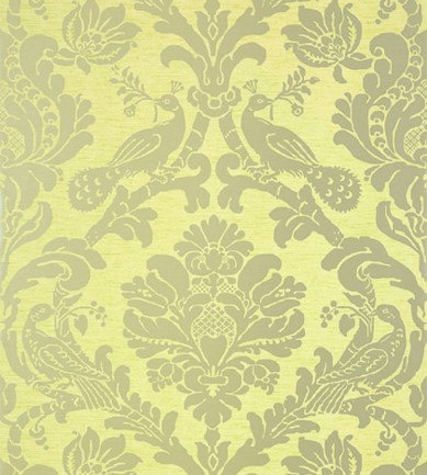 Thibaut Passaro Damask Metallic Silver/Citron tapéta - Paisley Home