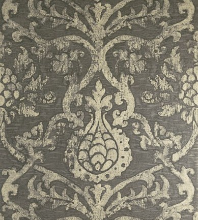 Thibaut Pravata Damask Smoke/Foil tapéta - Paisley Home