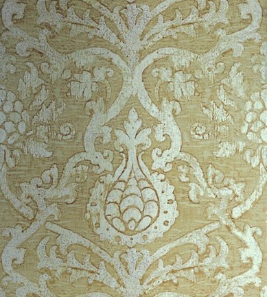 Thibaut Pravata Damask Champagne/Foil tapéta - Paisley Home