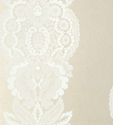 Thibaut Rowan Damask Flock Neutral/Grey Pearl tapéta - Paisley Home