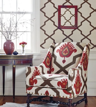 Thibaut Myanmar Trellis Green tapéta - Paisley Home