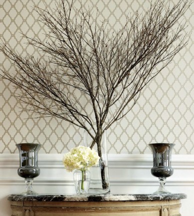 Thibaut Rothbury Trellis Linen tapéta - Paisley Home