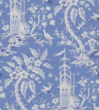 Thibaut Pagoda Garden Blue tapéta - Paisley Home