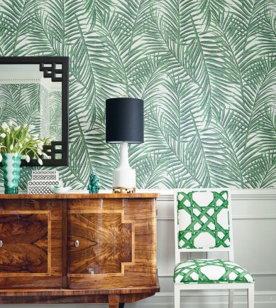 Thibaut West Palm Black-White tapéta - Paisley Home