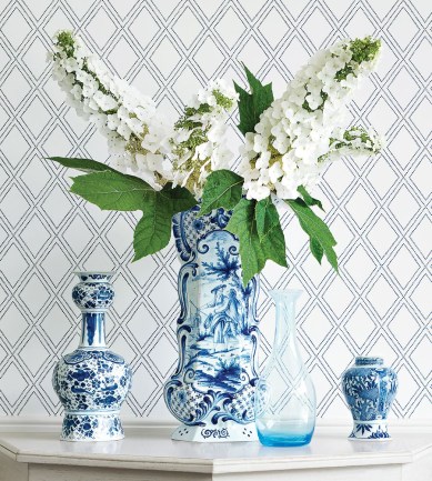Thibaut Bonaire Cream on Beige tapéta - Paisley Home
