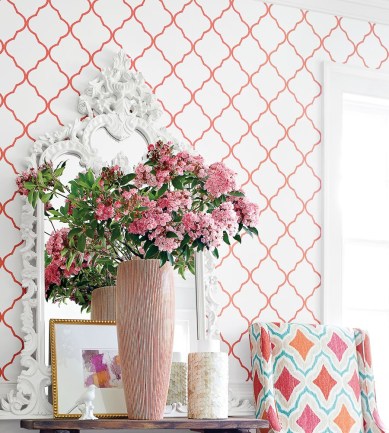 Thibaut Island Coral tapéta - Paisley Home