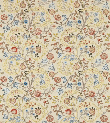 William Morris Mary Isobel Embroideries Russet-Olive textil