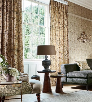 William Morris Bullerswood Charcoal-Mustard textil - Paisley Home