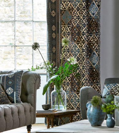 William Morris Burdock & Star Indigo textil - Paisley Home