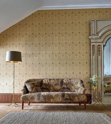 William Morris Snakeshead Charcoal-Spice tapéta - Paisley Home