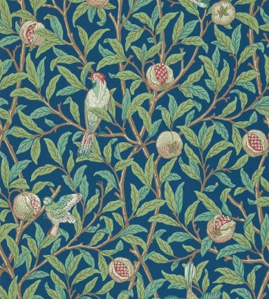 William Morris Bird & Pomegranate Blue/Sage tapéta - Paisley Home