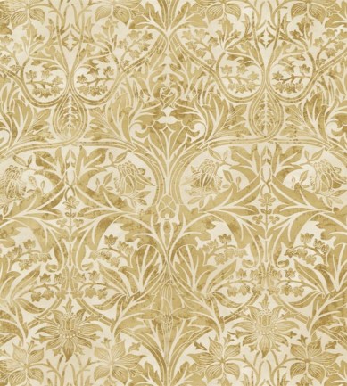 William Morris Bluebell Gold/Vellum textil - Paisley Home