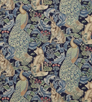 William Morris Forest Velvet Azure textil - Paisley Home