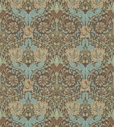 William Morris Honeysuckle & Tulip Taupe/Aqua tapéta - Paisley Home