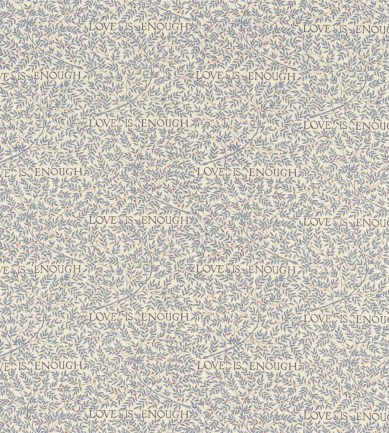 William Morris Love Is Enough China Blue/Vellum textil - Paisley Home