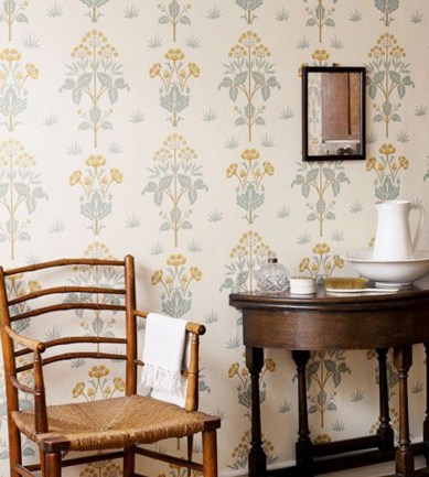William Morris Meadow Street Gold/Slate tapéta - Paisley Home
