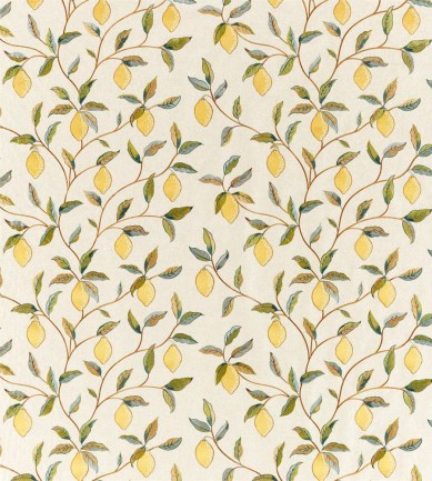 William Morris Lemon Tree Embroidery Bayleaf - Lemon textil