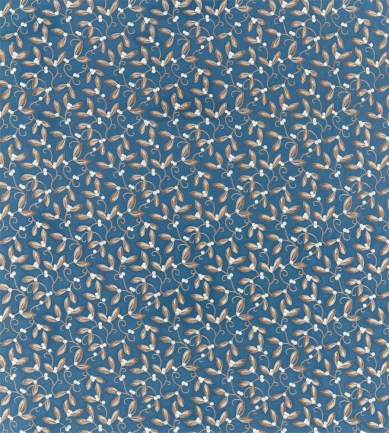 William Morris Mistletoe Embroidery May Blue textil
