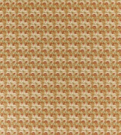 William Morris Wardle Embroidery Olive - Black textil