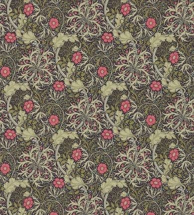 William Morris Morris Seaweed Ebony/Poppy tapéta - Paisley Home