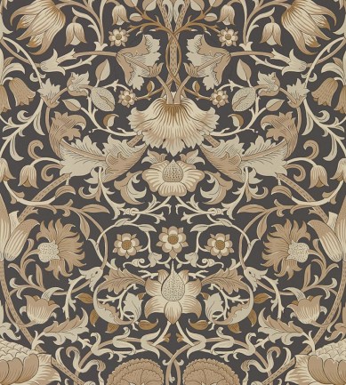 William Morris Pure Lodden Charcoal/Gold tapéta - Paisley Home