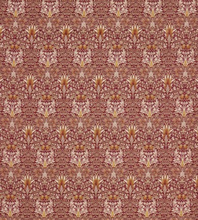 William Morris Snakeshead Velvet Crimson-Saffron textil
