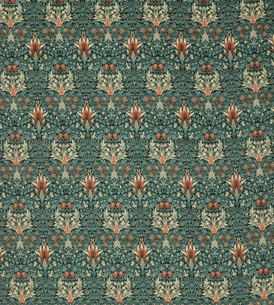 William Morris Snakeshead Velvet Thistle-Russet textil