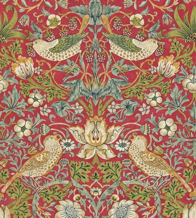 William Morris Strawberry Thief Crimson/Slate tapéta - Paisley Home