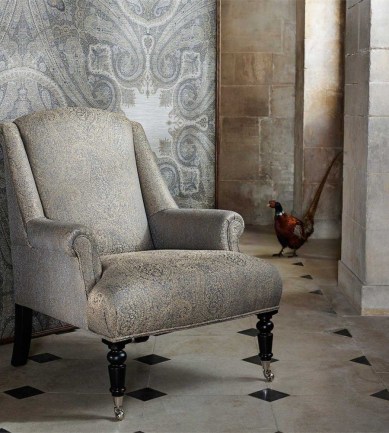 Zoffany Elswick Paisley Blue Umber textil - Paisley Home
