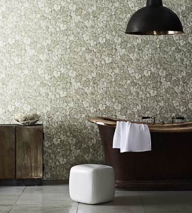 Zoffany Ivy Leaf Ebony, Bronze tapéta - Paisley Home