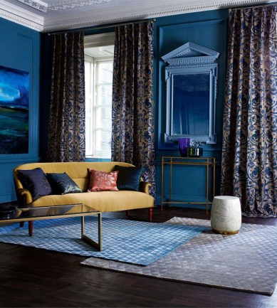 Zoffany Landseer Blue Malachite textil - Paisley Home
