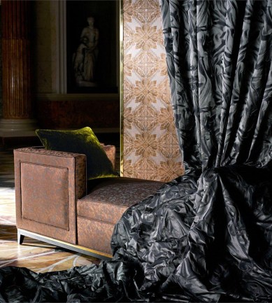 Zoffany Rouche Prussian Blue textil - Paisley Home