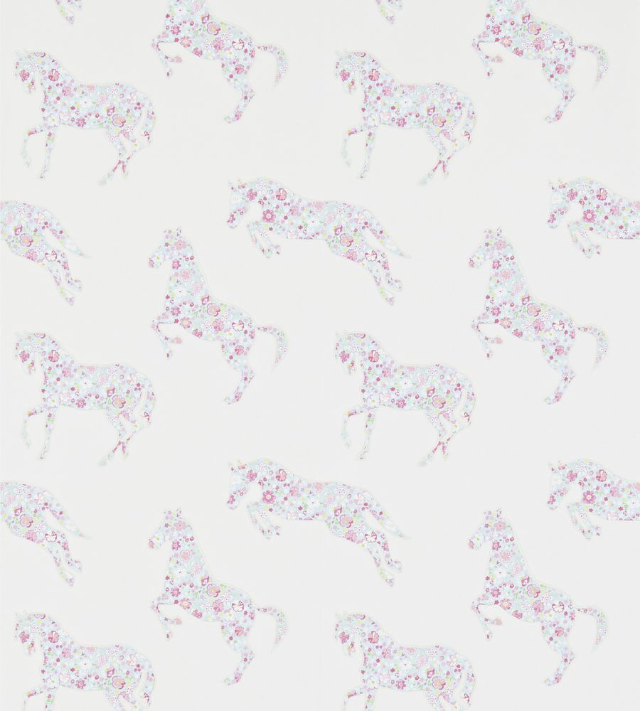 Sanderson Pretty Ponies Pink/Sky tapéta - Paisley Home