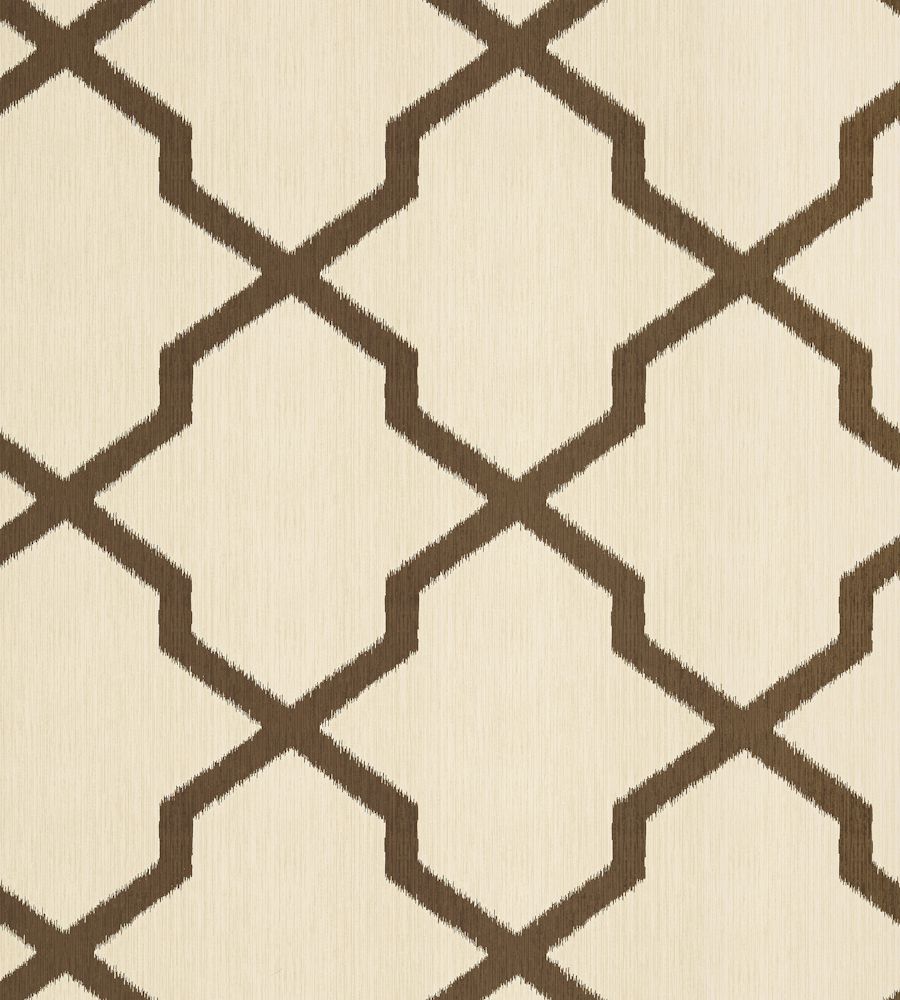 Thibaut Myanmar Trellis Brown tapéta Paisley Home Thibaut design